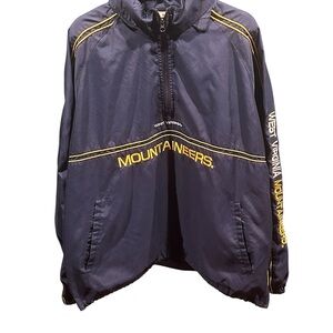 West Virginia Mountaineers WVU Jacket Red Oak Size XL Sleeve Lettering